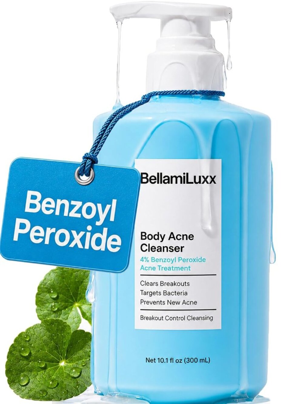BellamiLuxx Benzoyl Peroxide Body Acne Wash (10.1 oz)